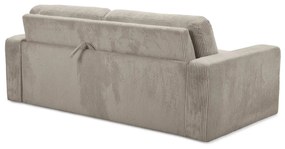 Világosbarna kordbársony kinyitható kanapé 195 cm Nona – Makamii