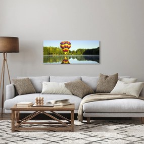 Hőlégballon a tónál képe (120x50 cm)
