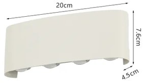 Brilagi - LED kültéri fali világítótest FLAREBOX LED/8W/230V fehér IP65