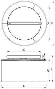 Felületre szerelhető csillár LOFT SHADE 3xE27/60W/230V fekete