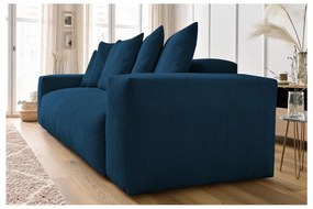Sötétkék kordbársony kanapé 280 cm Voltaire – Bobochic Paris
