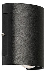 Kültéri fali lámpa fekete, beépített LED-del, 2-lámpás, IP54 - Silly