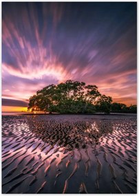 Poszterek A5 Pion Gyönyörű lila tájkép