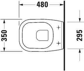 Duravit 22110900002 - Függesztett WC D-CODE kerámia/fényes fehér