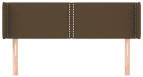 sötétbarna szövet fejtámla 147x16x78/88 cm