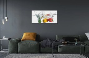 Üvegképek Színes paprika vízben 120x60cm