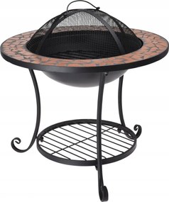 Kerti tűzrakóhely grill mozaik 58x58x44cm