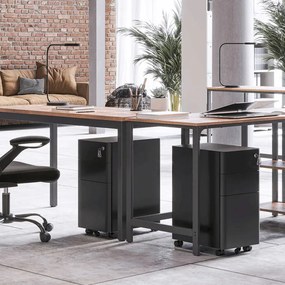 Kancelářský kontejner 30x46x59cm, kov, černá, AUK-E1130 BK