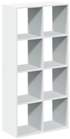 fehér szerelt fa térelválasztó könyvespolc 69,5x29x137,5 cm
