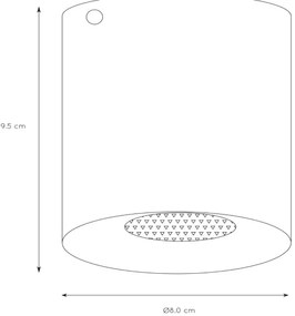 Lucide 09100/01/31 - Spotlámpa BODI 1xGU10/50W/230V