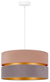 Duolla - Csillár zsinóron DUO 1xE27/15W/230V átm. 40 cm bézs-szürke