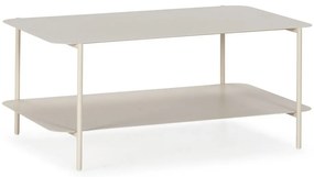 Krémszínű fém dohányzóasztal 58x90 cm Beatrix – MOME