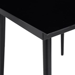 vidaXL 5 részes fekete PVC rattan kerti étkezőgarnitúra