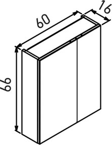 Bari tükrös szekrény, 60 cm – TR785PNC1300