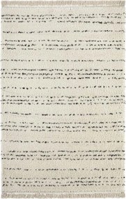 Shaggy Agouhe krémszínű szőnyeg 160x230cm csíkos