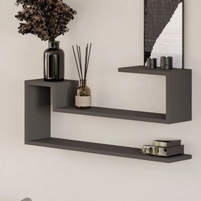 Ravi fali polc, antracit, 41,2 cm