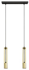 LED Csillár zsinóron BARS 2xGU10/4,8W/230V arany/fekete