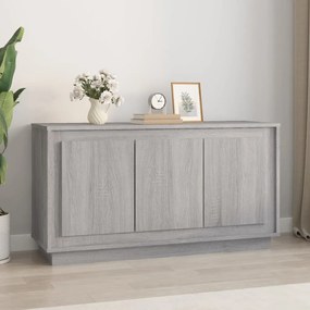 szürke sonoma színű szerelt fa tálalószekrény 102x35x55 cm