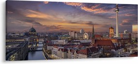 Kép - Naplemente Berlin felett (120x50 cm)