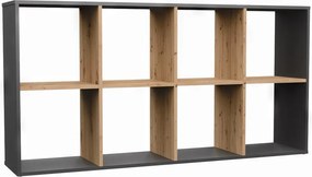 MIX Malax 2x4 polc, antracit-tölgy