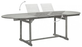 tömör akácfa kerti étkezőasztal (160-240) x 100 x 75 cm