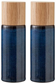 Sötétkék kerámia só- és borsőrlő szett 2 db-os Gastro Blue – Bitz