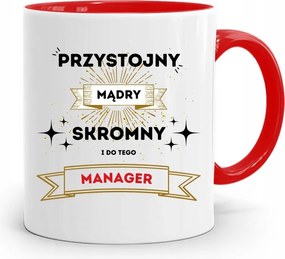 Menedzser Bögre Piros Ajándék fényképes nyomtatással