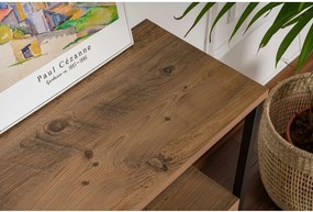 Natúr színű konzolasztal borovi fenyő dekorral 29,5x120 cm Solace – Kalune Design