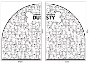 PIPPER. Védő textil falmatrica – Ív – Kutyák Méret: 83x60cm, Indíték: névvel