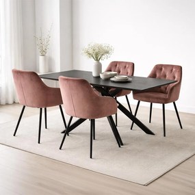 AVENBERG OPAL Étkezőgarnitúra 4 szék + asztal 180 cm