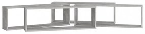 4 db betonszürke szerelt fa fali kockapolc 80 x 15 x 26,5 cm