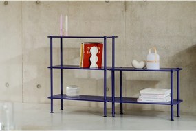 Kék polcos állvány tölgyfa dekorral 80x54,5x35 cm Teidi – noo.ma