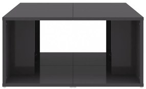 4 db magasfényű szürke szerelt fa dohányzóasztal 33x33x33 cm