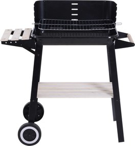 Outsunny Faszenes Grillsütő BBQ Piknik Kerti Kültéri Kemping 83x46x87 cm | Aosom