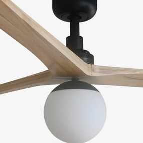 FARO 34282-11L - Mennyezeti ventilátor KLIM L 1xE27/15W/230V fenyő/fekete + távirányító