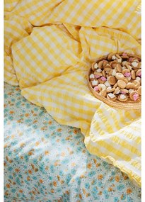 Sárga-fehér egyszemélyes-hosszabbított krepp ágyneműhuzat 140x220 cm Bæk&amp;Bølge – JUNA