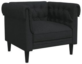 vidaXL fekete szövet Chesterfield kanapé