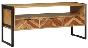 TV szekrény fiókkal Barna 100 x 35 x 50 cm Tömör akácfa