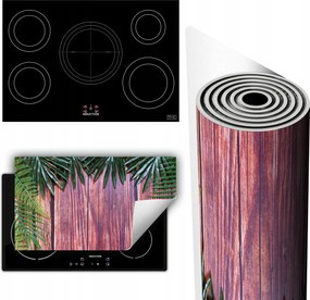 Vinil Tűzhelyvédő Szőnyeg Asztallap 90x52 levelek fa