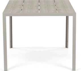 Kerti asztal 150x89 cm, fém, polywood, bézs, AZT-S1215 CRM