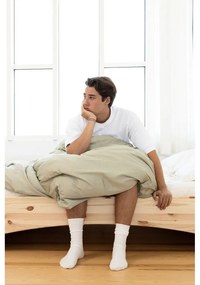 Natúr színű borovi fenyő franciaágy ágytámla nélkül 180x200 cm Orbit – Karup Design