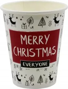 Merry Christmas Karácsonyi Kávés Papírpoharak 250ml 100 Db