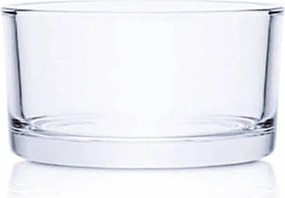 Tál, salátástál hengeres H-7,5 cm D-14 cm vastag üveg