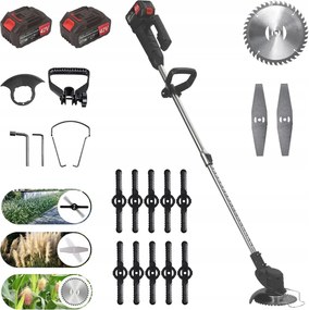 Akkumulátoros fűszegélynyíró 21V kerti fűkasza 2×AKU fűszegélynyíró szett