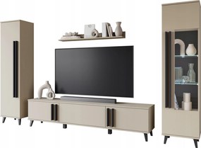 Modern bútor Helsinki II, könyvespolc vitrin szekrény Rtv panel