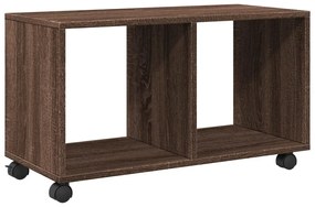 barna tölgy színű szerelt fa görgős szekrény 72 x 33 x 42,5 cm