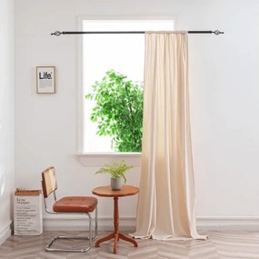 Sötétítő függöny DUNES VELVET 140x250 cm, krémszínű Felfüggesztés: Fém gyűrűk