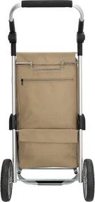 Bézs kárómintás állítható bevásárlókocsi kerekeken „Hercules”