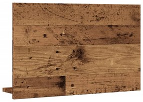 antik fa színű szerelt fa tükrös fürdőszobaszekrény 60x11x37 cm
