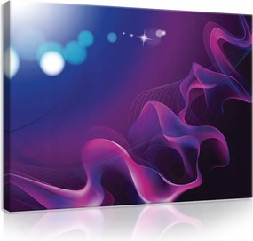 Vászonkép 100x75 Absztrakt hullámok fény ragyogás színátmenet mozgás lila